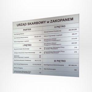 Tablice informacyjne ścienne aluminiowe